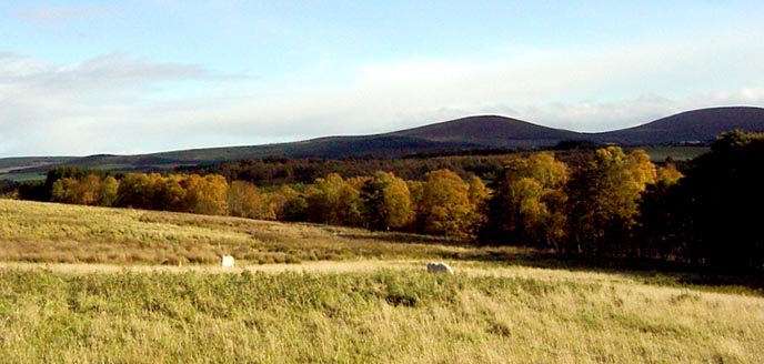 The Conval hills from Tombreck Farm in autumn